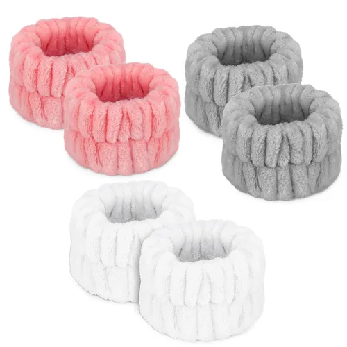 Vista 10 de Toallas de muñeca para mujer para lavar la cara, toalla de microfibra para spa, pulseras absorbentes, banda para el sudor para niñas que evitan que
