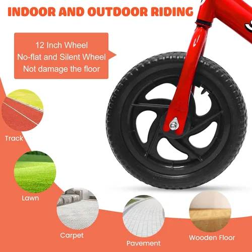 Vista 6 de Sejoy Bicicleta de equilibrio para bebés de 1 año, bicicleta de equilibrio ajustable para niños de 10 a 36 meses, bicicleta de equilibrio para bebés