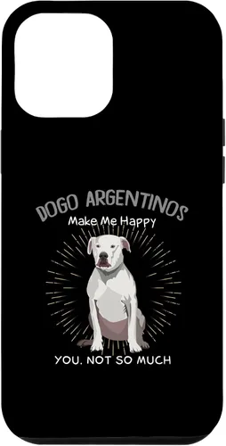 Vista 6 de iPhone 15 Dogo Argentinos Make Me Happy You Not So Much Case