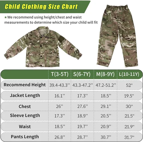 Vista 4 de Tacobear Army Soldier Military Costume for Kids Boys Ages 3-11 Halloween Dress Up Role Play Set with Toy Accessories