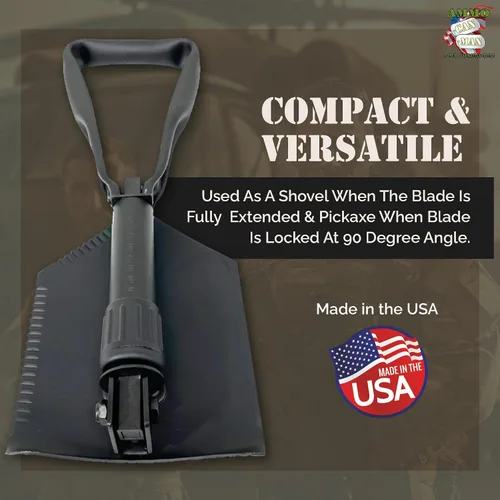 Vista 4 de USGI Pala de enganche de herramientas electrónicas de EE.UU. con ACU o multicam de transporte Multipurpose Collapsible Shovel – Versatile Survival