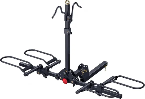 Vista 10 de Young - Portabicicletas para 2 bicicletas, plataforma para montaje en autos, camiones y minivans, compatible con bicicletas con ruedas de hasta 5