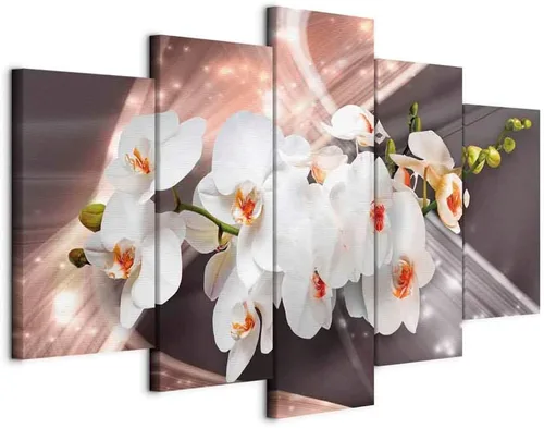 Vista 27 de Lienzo decorativo con impresión artística de diseño de orquídea de Artgeist Orquídea #01