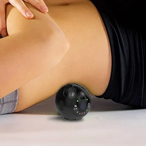 Vista 3 de Master Massage Clinton - Pelota de masaje de vibración ligera con 5 velocidades de nivel para masaje de múltiples piezas, color negro