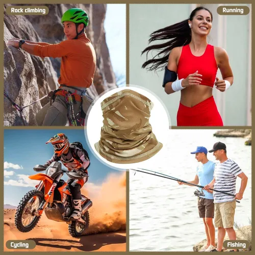 Vista 4 de 8 unidades de polaina de cuello refrescante para hombres y mujeres Gator Bandana cara bufanda cubierta pesca motocicleta transpirable protección