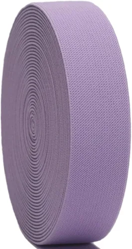 Vista 13 de Banda elástica de punto negro de 1-1/2 pulgadas, 10 yardas, 1.496 in, tejido de sarga de doble cara, correas elásticas pesadas, banda elástica