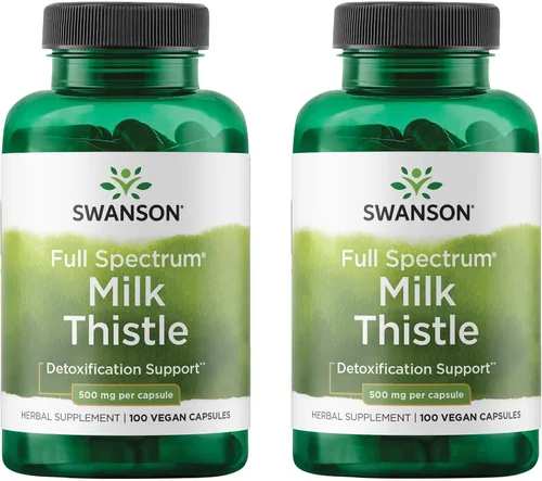 Vista 5 de Swanson Suplemento de salud hepática de cardo mariano de espectro completo para adultos que buscan desintoxicación natural y apoyo antioxidante, 500