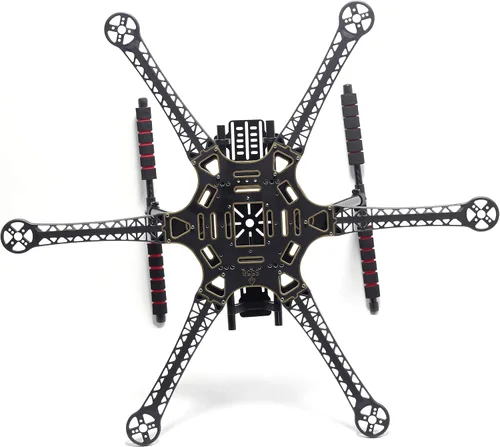 Vista 4 de Kit de marco Hexacopter S550 6-Axis Drone Flame con tren de aterrizaje de fibra de carbono
