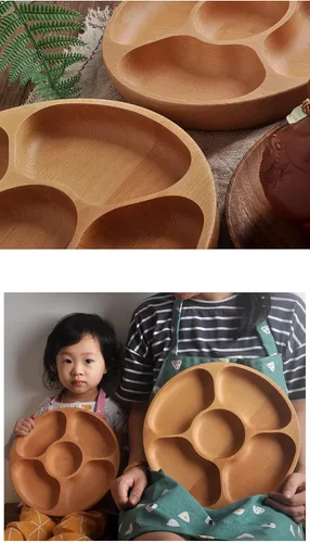 Vista 7 de Caja multifuncional de madera para bocadillos de frutas secas, contenedor de almacenamiento de boda, plato de fruta, bandeja para servir plato