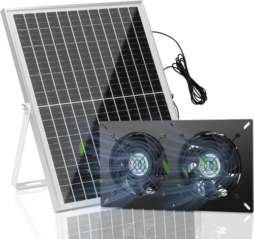 Vista 9 de blessny Kit de ventilador recargable solar de 5.5 pulgadas para aire