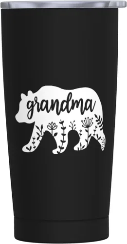 Vista 9 de Gigi Bear Floral 20 OZ Tumbler, Travel Coffee Mug, Cool Present For Nana On Birthday, Mothers Day, Christmas, Valentine Day