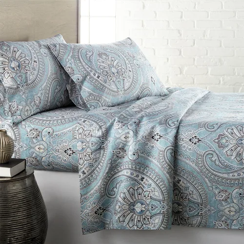 Vista 69 de Southshore Fine Living, Inc. Colección Winter Brush, juego de sábanas de 3 piezas para cama individual, sábana bajera con bolsillo profundo de 14
