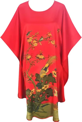 Vista 23 de Pijama de seda 100% para mujer, batas de baño de seda para mujer, batas de kimono de seda, batas de baño con mangas de muñeca, estampado floral