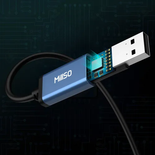 Vista 9 de MillSO Adaptador de conector de audio USB a 0.1 in Tarjeta de sonido
