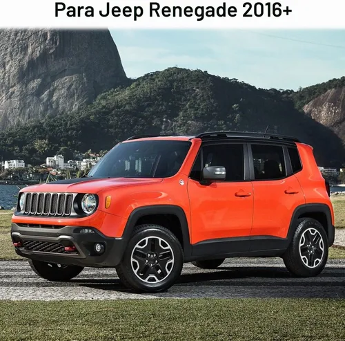 Vista 5 de Hoolcar Cubiertas de lámpara de luz trasera de ABS, protector de luz trasera para Jeep Renegade 2016-2021, Negro