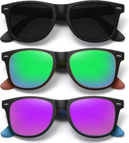 Vista 7 de MEETSUN Lentes de sol polarizados para mujeres y hombres, clásicos, retro, modernos, para conducción, protección UV400 (paquete de 3)