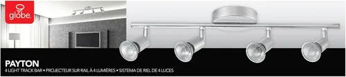 Vista 11 de Globe Electric - Iluminación con luces de riel, 58932 Plateado mate