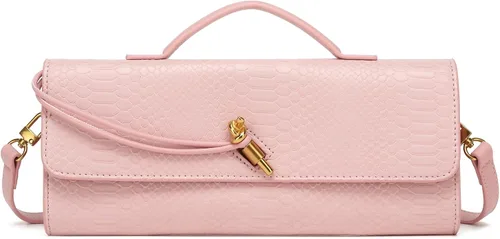Vista 14 de Bolso de mano de cuero de moda para mujer, bolso de mano cruzado con estampado de cocodrilo