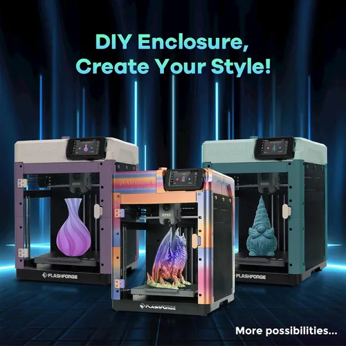 Vista 7 de FLASHFORGE Adventurer 5M Impresora 3D con Nivelación Automática Completa, Impresión de Alta Velocidad Máxima de 600mm/s, Extrusora Directa de 280°C