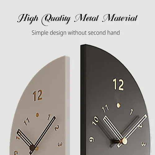 Vista 2 de Reloj de pared de esquina semicircular de doble cara con péndulo, movimiento de cuarzo silencioso, funciona con pilas, reloj decorativo para sala