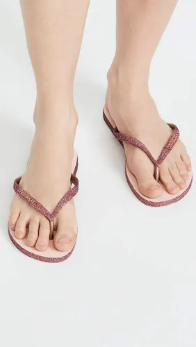 Vista 3 de Havaianas - Sandalia delgadas con diseño de la Mujer Maravilla para mujer, Rosa Ballet
