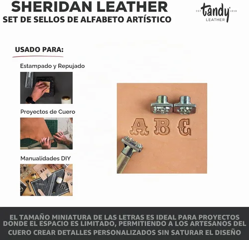 Vista 5 de Juego de sellos de cuero Tandy Craftool Sheridan