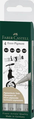 Vista 11 de Faber-Castell Ecco Pigment - Bolígrafo de punta de fibra, 0.016 in, color negro