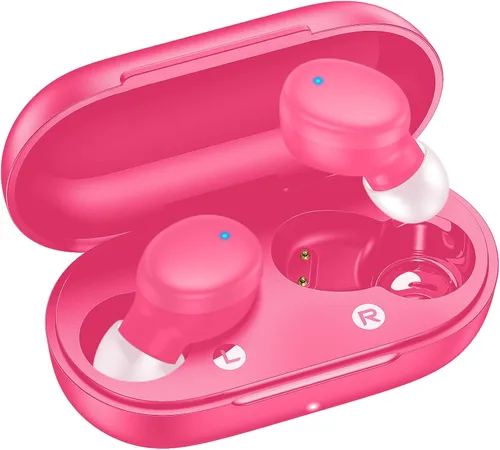 Vista 13 de Kurdene - Auriculares inalámbricos Bluetooth 5.3 ligeros Premium Sound Bass Ear buds with Charging Case,Smart Touch Control,Built in Mics Negro