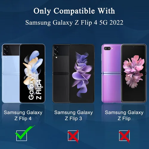 Vista 6 de Paquete de 6 protectores de pantalla para Samsung Galaxy Z Flip 4, protector de pantalla interno flexible EPU y protector de lente de cámara