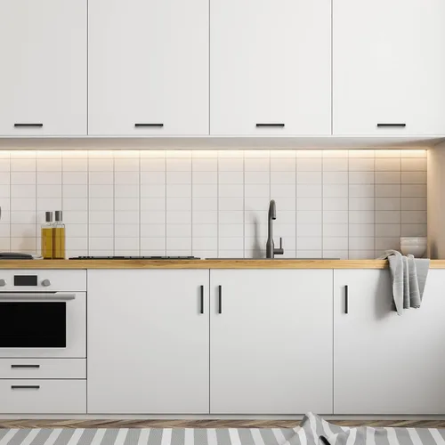 Vista 7 de Home Expert Paquete de 30 tiradores cuadrados para gabinete, color negro mate de 5 pulgadas, accesorios de cocina para armario