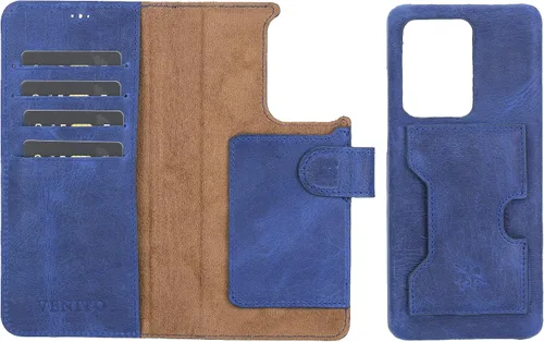 Vista 137 de Venito Florence - Funda de piel compatible con Samsung Galaxy S9, extra segura con bloqueo RFID, cartera desmontable para teléfono (gris decolorado)