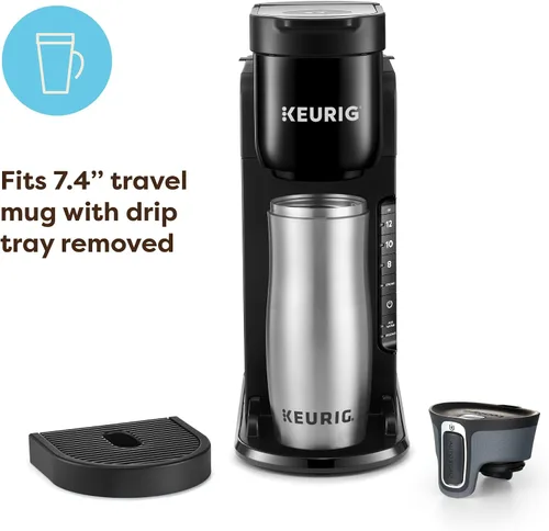 Vista 5 de Keurig K-Express Cafetera de Una Sola Porción – Opción de Preparación Fuerte, Depósito de 42oz, Diseño Elegante para Entretenimiento y Regalos Negro