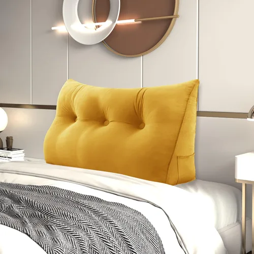 Vista 12 de Almohada de cuña para cabecero de cama Almohada pequeña de refuerzo para cabecera Almohada de lectura para sentarse en la cama para adultos, cojín