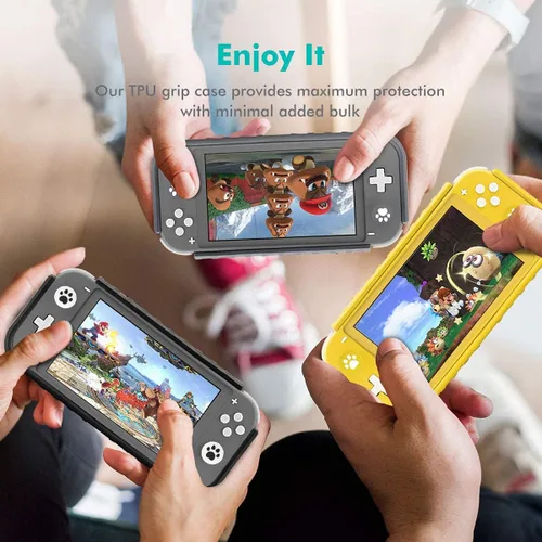 Vista 8 de KIWIHOME Funda protectora para Nintendo Switch Lite, funda portátil con agarre solo para Nintendo Switch Lite con cómodo agarre y ranuras