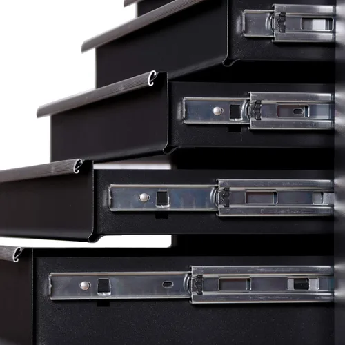 Vista 6 de 66 cm Caja de herramientas profesional con carro de acero de alta resistencia, caja de herramientas con ruedas con 4 cajones con cerradura