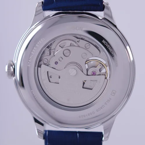 Vista 6 de Orient Bambino - Reloj automático con esfera azul para hombre RA-AS0103A10B