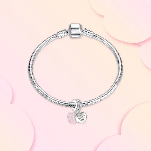 Vista 2 de Annmors Family Charm Love your Dad Mon Sister Infinity Charm fits Bracelets 925 Sterling Silver-Lucky Charm for Woman Pendant Bead Jewelry Beads