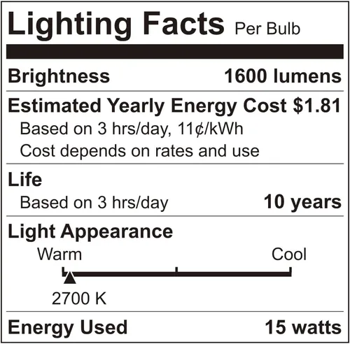 Vista 5 de GE Color Select - Bombillas LED de repuesto de 100 W, A19 de uso general (paquete de 2)