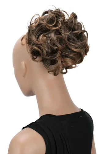 Vista 11 de CAISHA Moño Hairpiece Cola de caballo Topknot Hepburn-Bun Scrunchie Updo Ash Brown Light Blonde Mix HK124