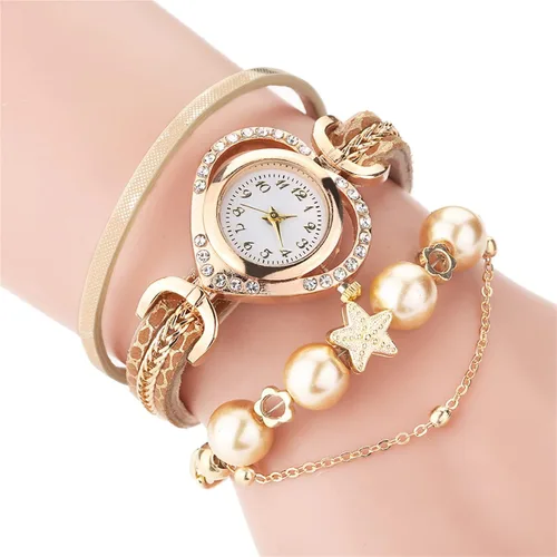Vista 4 de Reloj de mujer trenzado CdyBox banda de cuero rivet (paquete de 6).