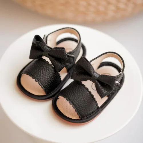 Vista 96 de Meckior Sandalias de verano con punta abierta y suave de piel sintética para bebés y niñas pequeñas