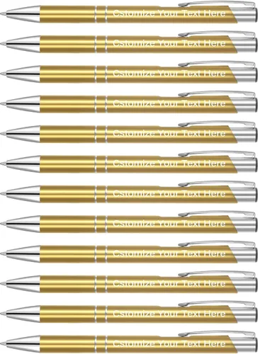 Vista 11 de Kingluu Hasta 500 bolígrafos personalizados, bolígrafos personalizados de tinta negra con tu nombre, logotipo, mensaje, texto, para oficina, Rojo