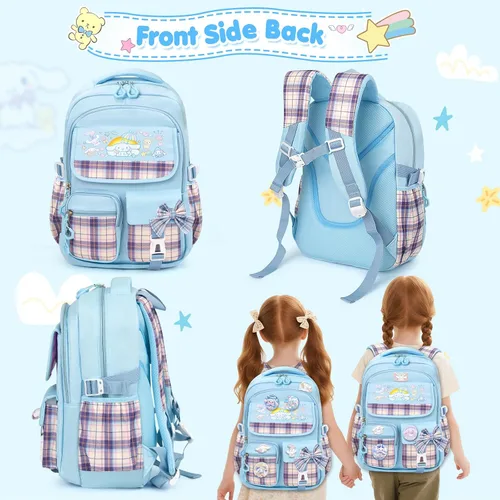 Vista 6 de Mochila KIEAL para Niñas, Azul