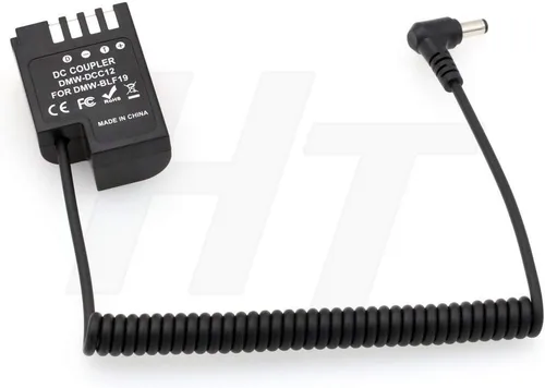 Vista 2 de Batería simulada del acoplador de CC DMW-DCC12 para cámara DSLR Panasonic DMC-GH5 GH4 GH3, reemplazo DMW-BLF19 DMW-DCC12 para DMW-BLF19