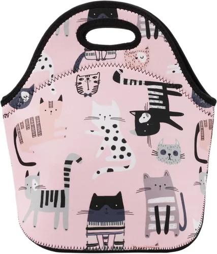 Vista 18 de Bolsa de almuerzo de neopreno aislada para mujeres, hombres, adultos, niños, adolescentes, adolescentes, niñas y niños pequeños