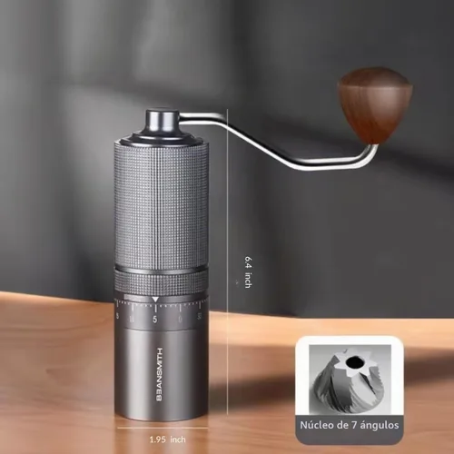 Vista 9 de Molinillo de café manual M1 – Fresa cónica de acero inoxidable de 7 estrellas, ajuste externo de 60 clics, capacidad de 1.06 oz: molinillo