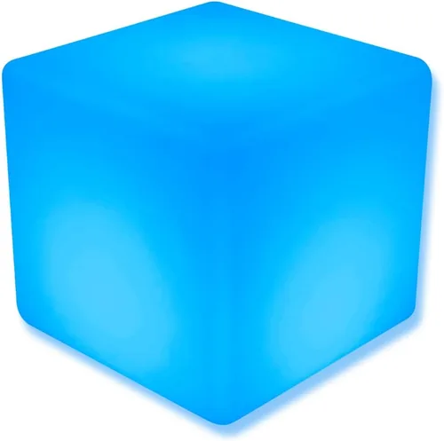 Vista 4 de Hullaballoo Luz de silla LED recargable en forma de cubo de 16 pulgadas con control remoto, impermeable, cambio de color RGB, ideal para acento