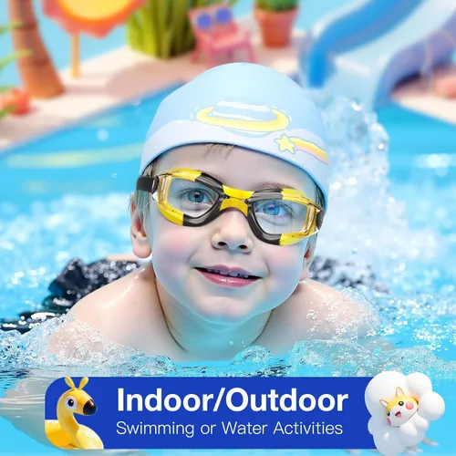 Vista 7 de Braylin Gafas de natación para niños, paquete de 2 gafas de natación para niños, adolescentes, niños o niñas, gafas de natación para piscina
