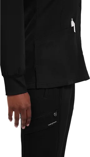Vista 5 de Healing Hands Chaqueta médica con cierre de presión frontal para mujer Daisy 2-Way Stretch Uniform 5063 4 Pockets, 2-way Stretch Fabric, All-day