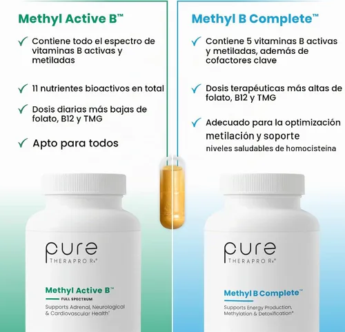 Vista 7 de Pure Therapro Rx Metil B Complete, Complejo de Vitamina B, 60 Cápsulas
